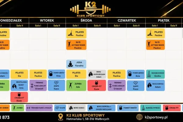 Nowy trener i nowe zajęcia w K2 Klubie Sportowym od września