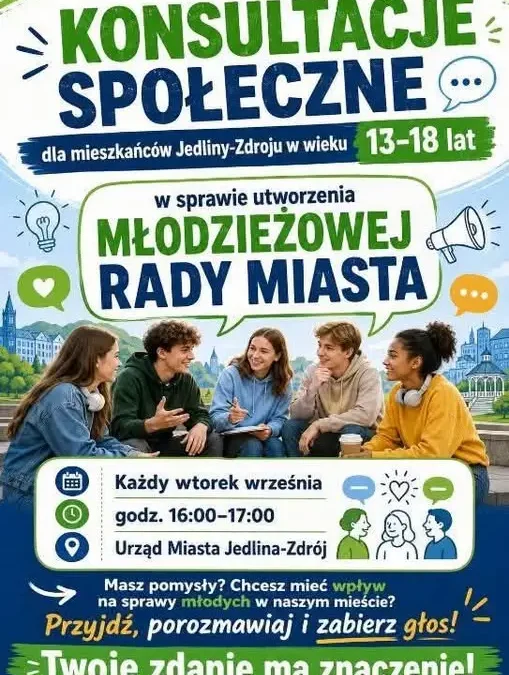 Konsultacje w sprawie Młodzieżowej Rady Miasta w Jedlinie-Zdroju