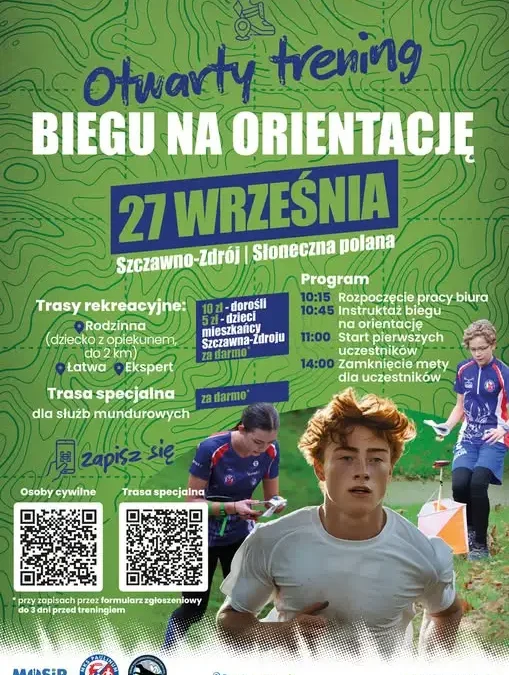 Otwarty trening biegu na orientację w Szczawnie-Zdroju już 27 września