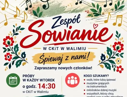 Zespół „Sowianie” z Walimia zaprasza seniorów na wspólne śpiewanie
