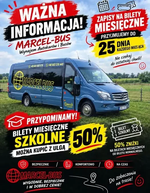 Marcel-Bus: bilety miesięczne tylko do 25. dnia miesiąca — sprawdź, czy nie przepłacasz