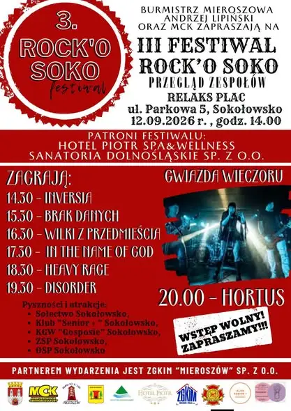III Festiwal Rock’o’Soko w Sokołowsku – jutro Plac Relaks zamieni się w scenę rockową