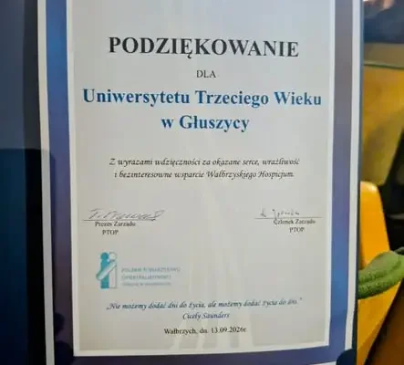 Anioły Hospicjum dla słuchaczy UTW w Głuszycy