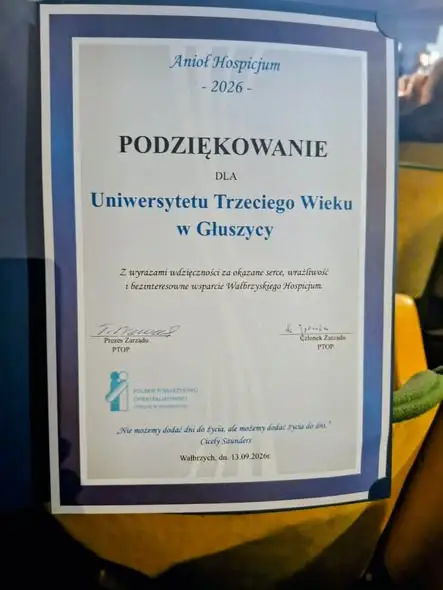 Anioły Hospicjum dla słuchaczy UTW w Głuszycy