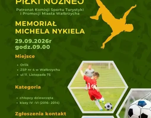 V Memoriał Michela Nykiela – turniej piłki nożnej dla wałbrzyskich szkół podstawowych