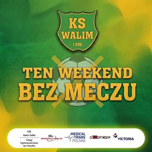 KS Walim: mecz z AKS II Strzegom przełożony, w weekend bez gry
