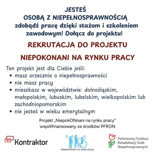„NiepokONani na rynku pracy” – nowy projekt aktywizacji zawodowej osób z niepełnosprawnościami