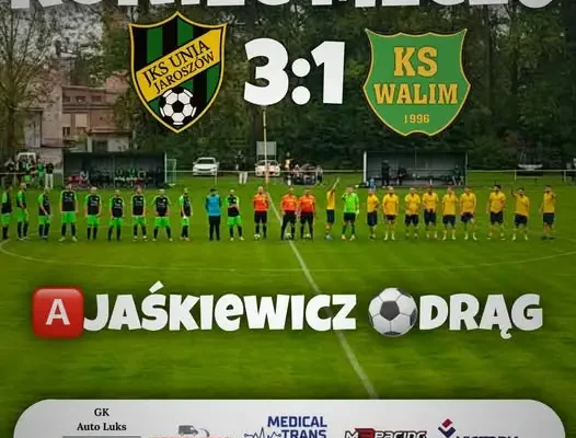KS Walim przegrywa na wyjeździe z Unią Jaroszów