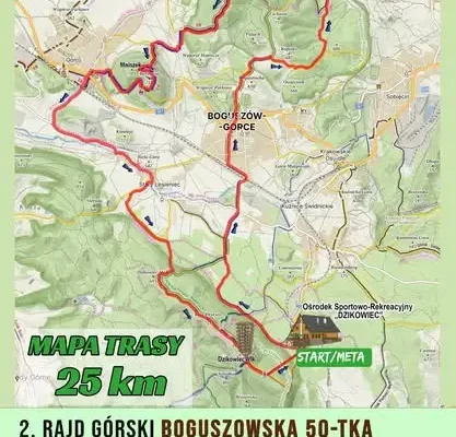 Rajd Górski Boguszowska 50-tka: trasy 50 i 25 km już dostępne