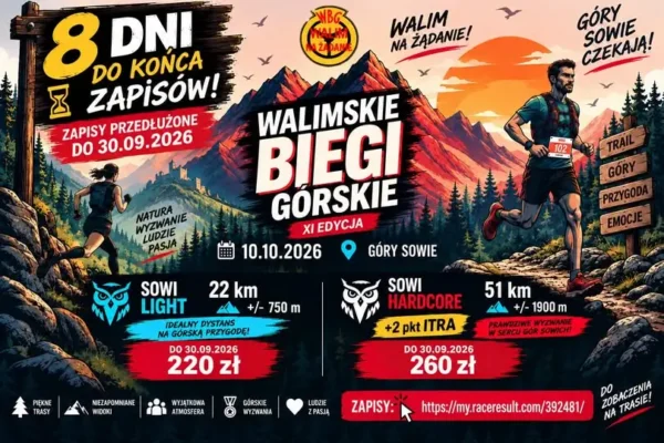 Ostatnie dni na zapisy do XI Walimskich Biegów Górskich – zostało 8 dni