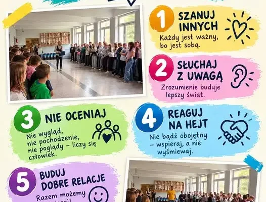 Wałbrzyscy uczniowie uczą się tolerancji. Apel „Inni, a jednak równi”