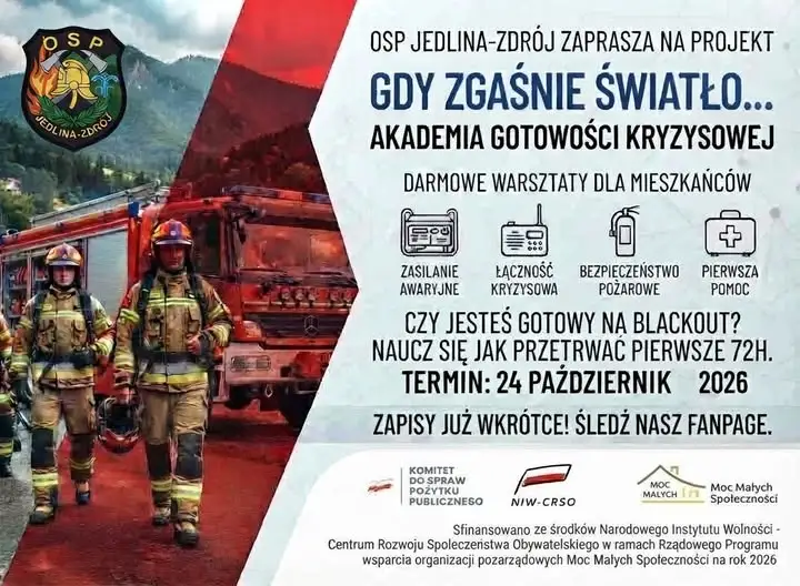 Jedlina-Zdrój: OSP szkoli mieszkańców na wypadek blackoutu