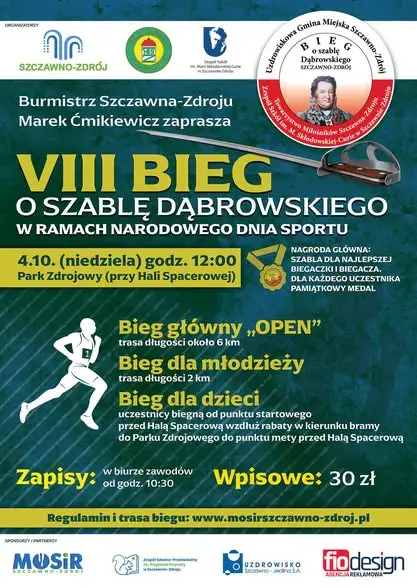 VIII Bieg o Szablę Dąbrowskiego w Szczawnie-Zdroju – sportowe emocje już 4 października