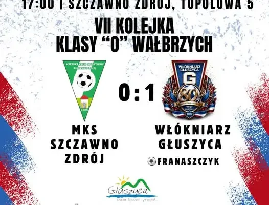 Włókniarz Głuszyca wygrywa 1:0 z MKS Szczawno-Zdrój! Przełamana czarna passa