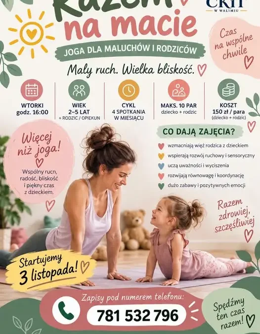 Joga dla dzieci i rodziców w Walimiu – start 3 listopada