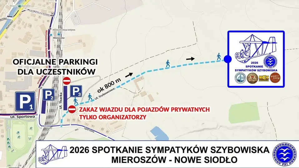 Spotkanie Sympatyków Szybowiska w Mieroszowie – utrudnienia w ruchu i parkingi