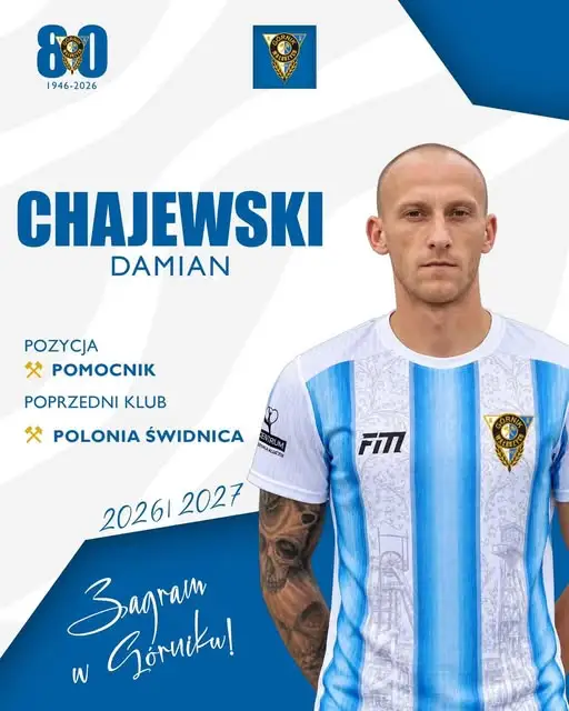 Damian Chajewski wraca do Górnika Wałbrzych jako ostatni transfer letniego okna