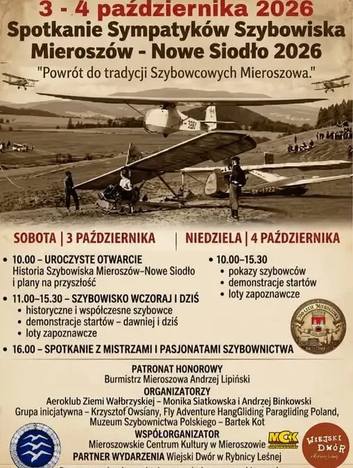 Weekend na szybowisku Mieroszów-Nowe Siodło – święto lotnictwa pod chmurami