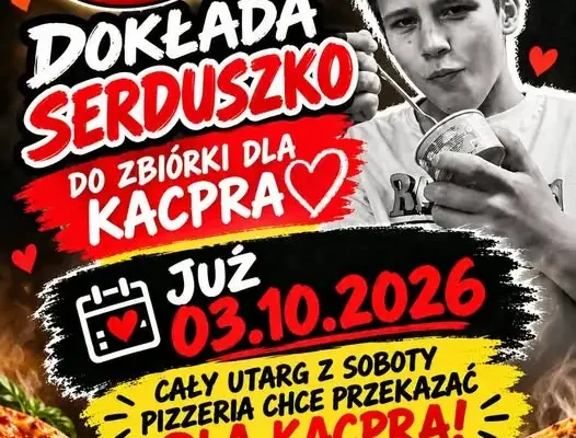 Pizza Time wspiera leczenie Kacpra – cały utarg z 3 października na cel charytatywny