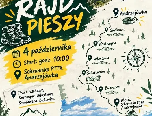 Rajd pieszy z Jedliny-Zdroju do schroniska Andrzejówka już w niedzielę