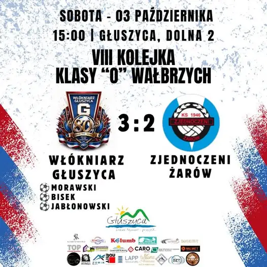 Włókniarz Głuszyca wygrywa drugi mecz z rzędu. Tym razem 3:2 z Zjednoczonymi Żarów