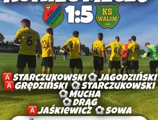 KS Walim wraca z wyjazdu z kompletem punktów po zwycięstwie 5:1