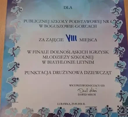 Uczniowie z Boguszowa-Gorc na podium dolnośląskiego finału w biathlonie letnim