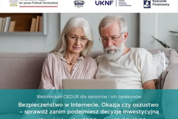 Webinarium KNF dla seniorów: jak nie dać się oszukać w sieci