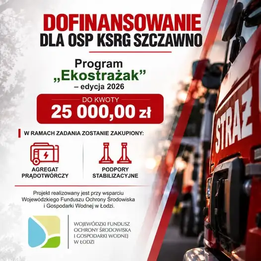 OSP KSRG Szczawno z dofinansowaniem na nowy sprzęt ratowniczy