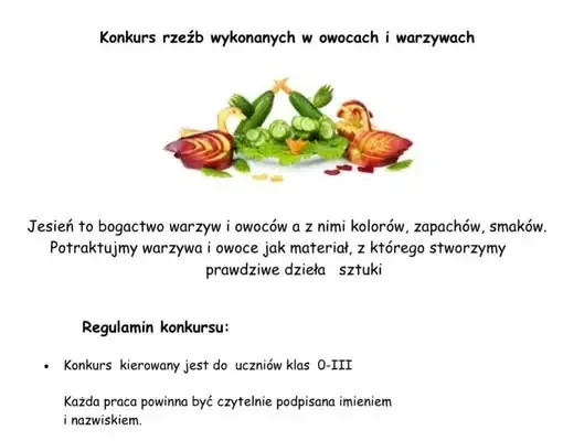 Jesienny konkurs plastyczny „Cudaki z warzyw i owoców” w Boguszowie-Gorcach