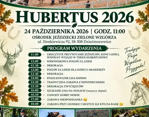 Hubertus w Zielonych Wzgórzach – zapisy trwają, zostały niecałe dwa tygodnie
