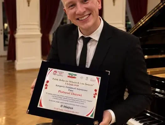 Piotr Dec ze Szczawna-Zdroju nagrodzony podczas X Gali Konkursu „Polak Roku we Włoszech i na Świecie”