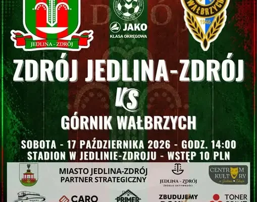 Zdrój Jedlina-Zdrój podejmie Górnika Wałbrzych w 10. kolejce Klasy Okręgowej