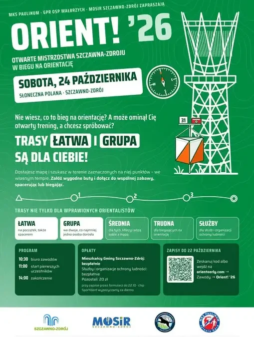 ORIENT! ’26 w Szczawnie-Zdroju – otwarte mistrzostwa w biegu na orientację