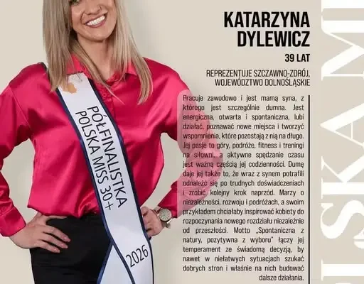 Katarzyna Dylewicz ze Szczawna-Zdroju w gronie kandydatek do Polskiej Miss 30+ 2026