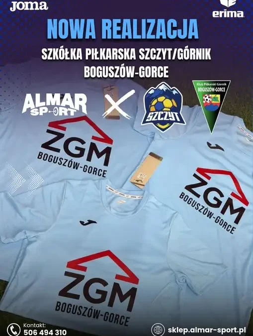 Nowe stroje JOMA dla Szkółki Piłkarskiej „Szczyt” Boguszów-Gorce