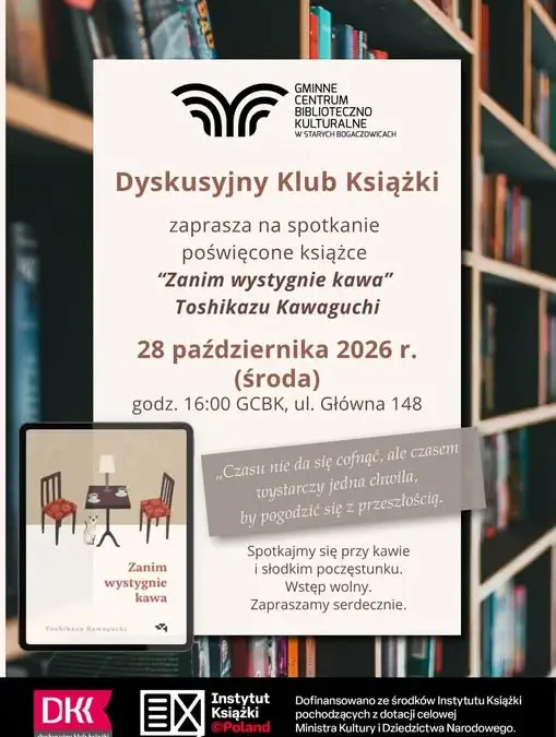 Dyskusyjny Klub Książki w Starych Bogaczowicach zaprasza na spotkanie
