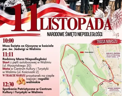 Walim zaprasza na obchody Narodowego Święta Niepodległości 11 listopada