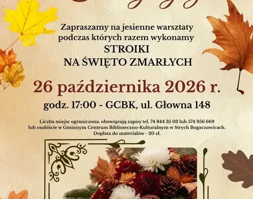 Warsztaty florystyczne w Starych Bogaczowicach – przygotuj stroik na Wszystkich Świętych
