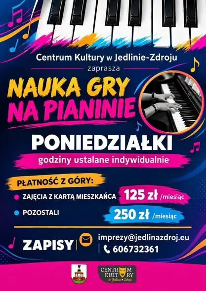 Poniedziałek w Centrum Kultury w Jedlinie-Zdroju: pianino, robotyka, akrobatyka i joga