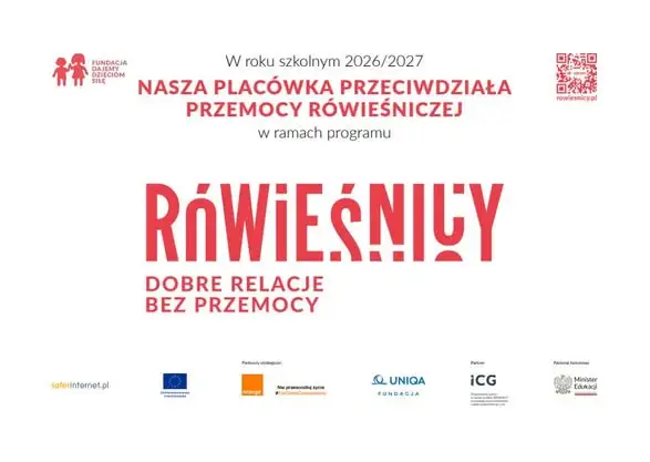 Szkoła dołącza do programu RÓWIEŚNICY – walka z przemocą rówieśniczą