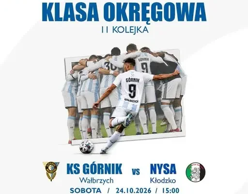 Górnik Wałbrzych podejmie Nysę Kłodzko w 11. kolejce JAKO Klasy Okręgowej