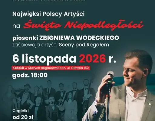 Koncert charytatywny „Niepodległa wyśpiewana sercem” w Starych Bogaczowicach