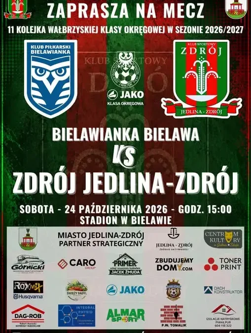 Zdrój Jedlina-Zdrój zmierzy się z liderem Bielawianką Bielawa