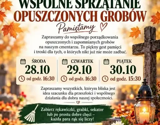 Jedlina-Zdrój: wspólne sprzątanie opuszczonych grobów przed Wszystkimi Świętymi