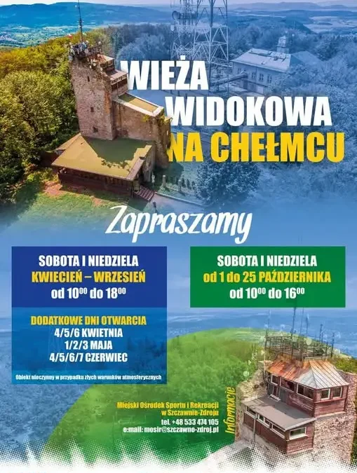 Ostatni weekend na wieży widokowej na Chełmcu – nie przegap!