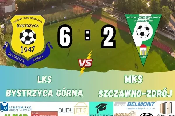 MKS Szczawno-Zdrój przegrywa na wyjeździe z LKS Bystrzyca Górna 2:6