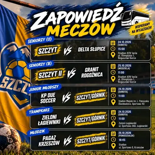 Piłkarski weekend w Boguszowie-Gorcach: pięć drużyn walczy o punkty