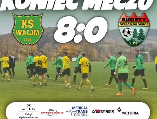 Derbowa dominacja: KS Walim rozgromił Sudety 8:0