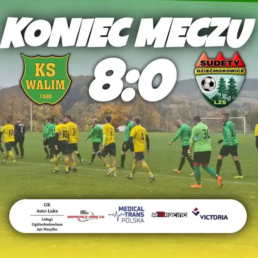 Derbowa dominacja: KS Walim rozgromił Sudety 8:0